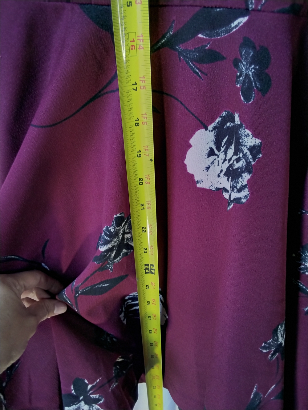 B Darlin Burgundy Floral Halter Skater Dress - Picture 7 of 15
